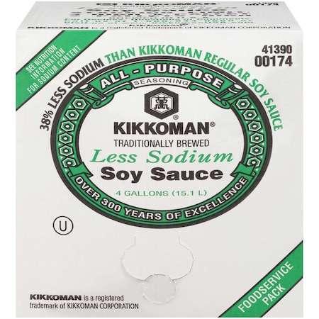 Kikkoman Low Sodium Soy Sauce 4 Gal. Cube Pack